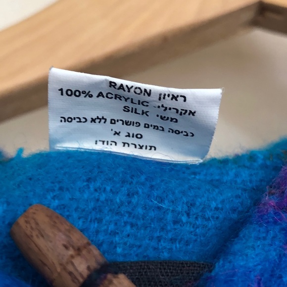 VTG Striped Hooded Poncho - Picture 8 of 8